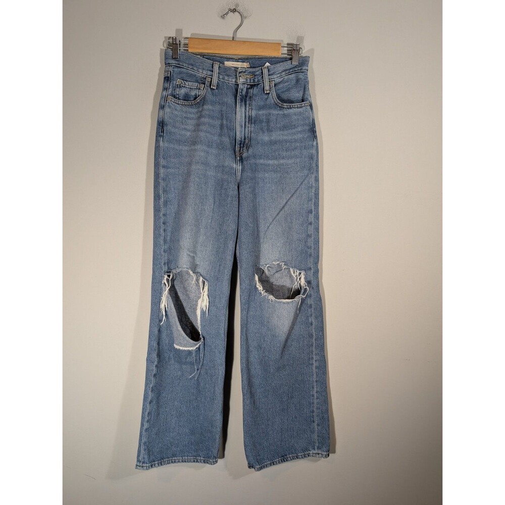 Levi's Premium High Loose Jeans Sz 26 Ripped High Rise 90s Grunge Relaxed Fit